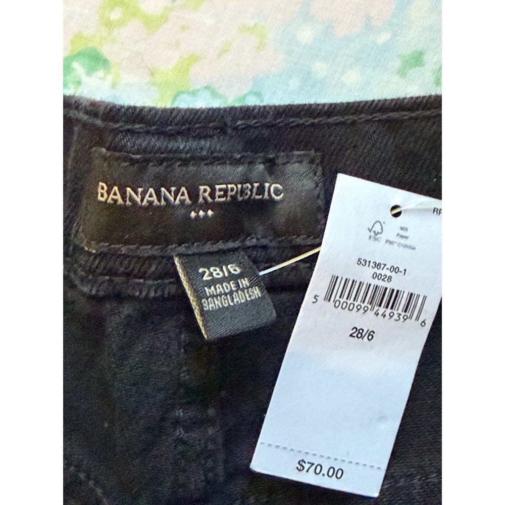 Banana Republic | Bermuda Denim Short 28/6 Black High Rise Stretch Summer Fall - Picture 7 of 11